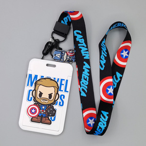 Porta Tarjetas de Identificación de Spider-Man y Capitán América, Material ABS, Estilo de Dibujos Animados, para Tarjetas de Comida, Autobús, Control de Acceso, con Cordón - Product Image 4