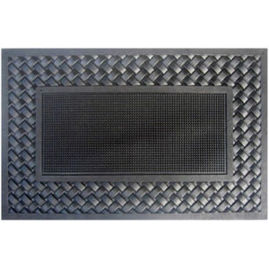 Braided <b>Rubber</b> Pin <b>Mat</b> Design Rectangle Machine Made Anti Slip Washable Durable Eco-Friendly Outdoor Home Office - Product Image 1