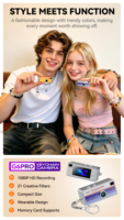 Mini caméra porte-clés 2026, petite, rétro, vintage, compacte, 720P 1080P, avec lumière LED, portable, vidéo et photo, pour enfants