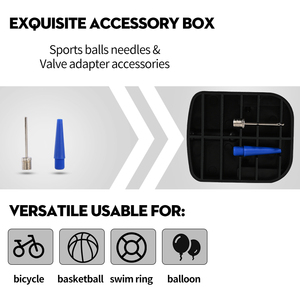 Baimei thép áp lực cao Xe Đạp lốp bơm 85psi đo chân đạp sàn di động máy bơm không khí <span class=keywords><strong>mini</strong></span> nhanh - Product Image 3