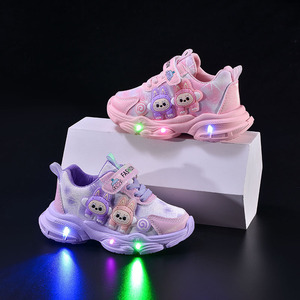 Nuove <span class=keywords><strong>Scarpe</strong></span> Sportive in PU per Bambini e Donne con <span class=keywords><strong>Luci</strong></span> LED, Suola Morbida, Stile Joker, Primavera-Autunno - Product Image 2