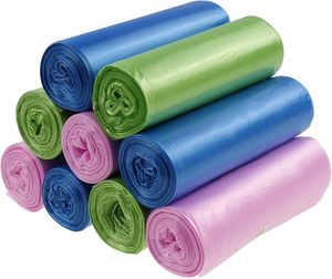 Sacs en plastique à fond plat PE – Sacs poubelles recyclables et écologiques, personnalisables (logo/design), jetables pour le shopping - Product Image 1