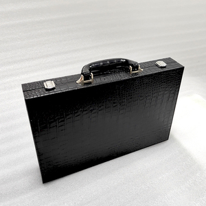 Offre Spéciale Premium luxe classique en bois Backgammon ensemble valise marron blanc Faux cuir Portable voyage pliant Backgammon étui - Product Image 3