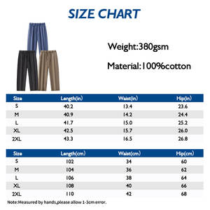 Pantalones Fabricante Personalizado 385 Gsm Mezcla de algodón Color sólido Pantalones de chándal de pierna recta Pantalones de hombre de gran tamaño - Product Image 6