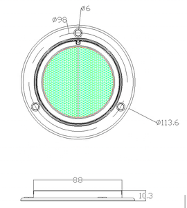 عاكس بلاستيك <span class=keywords><strong>PMMA</strong></span> مستدير كبير للشاحنة ، للطرق الوعرة ، و trail - Product Image 3