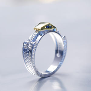 Anello alla Moda Hip Hop con Zirconi per Bambini, Anello Religioso con Gemma e Tecnologia di Incastonatura a Griffe, in Ottone Placcato - Product Image 1