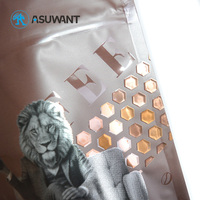 Sac en plastique alimentaire personnalisé de qualité supérieure avec impression 3D en relief, UV spot, finition mate inversée, impression numérique métallisée, impression en braille, QR et effet gaufrage