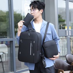 Mochila de nailon de la marca <span class=keywords><strong>Keifi</strong></span>, nueva, de alta calidad, con puerto USB para computadora portátil, juego de tres mochilas escolares de ocio, venta al por mayor. - Product Image 2