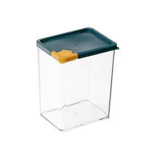 Airtight Plastic Acrylic Food Storage Containers Rectangle Clip-On <b>Lid</b> For Snacks Tea Grains Kitchen Use - Product Image 5