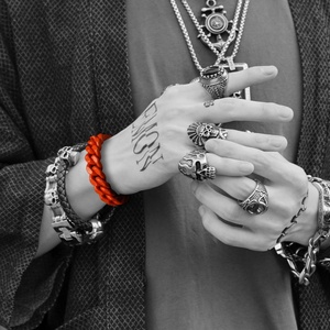 Pulseras Cubanas Esmaltadas en Azul/Verde/Rojo, Acero Inoxidable para Hombre, Accesorios de Joyería Únicos, Gran Venta 2024 - Product Image 6