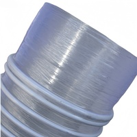 Tuyau flexible en spirale transparent renforcé en PVC haute pression, résistant à l'écrasement, certifié ISO, non toxique, anti-UV pour HVAC et fumées
