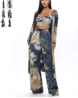Vente en gros de vêtements de plage d'été pour dames Ensemble 3 pièces de vêtements grande taille pour femmes Robe décontractée à imprimé floral Longue couverture Kimono Cardigan