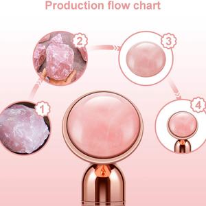 Rouleau de massage facial en jade 5 en 1 avec logo personnalisé, masseur électrique vibrant pour le visage et le corps - Product Image 4