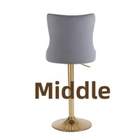 Nouveau Tabouret de Bar Haut Pivotant Sans Accoudoirs en Métal, Style Décontracté Moderne et Luxe Léger, pour Bar à Domicile