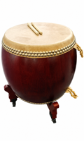 Ensemble de tambours chinois traditionnels professionnels Paigu avec cinq tambours accordés et supports individuels pour les spectacles culturels d'Asie du Sud-Est