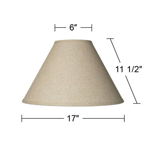 Abat-jour en tissu conique, fait à la main, style rustique, installation facile, accessoire de lampe - Product Image 3