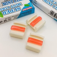 Goma de Mascar Súper Fresca con Sabor a Frutas Mixtas y Menta, en Forma de Almohada, Rellena de Gelatina en Botella