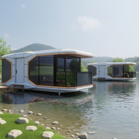 Maison Capsule de Luxe en Acier à Énergie Solaire, Écologique et Étanche pour École, Hôpital, Hôtel, Villa, Bureau, Parc, Appartement