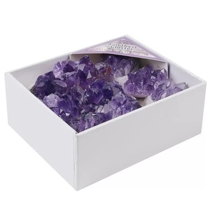 Chất lượng cao a-grade đá quý nguyên đá thạch anh tím druzy tím pha lê druse Bộ quà tặng - Product Image 2