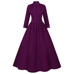 Nuovo Abito Gotico di Halloween, Costume Vintage da Donna Medievale per Cosplay, Vestito da Festa per Carnevale e Spettacoli - Product Image 2
