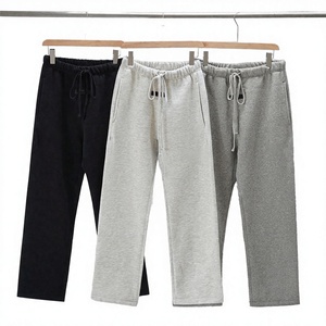 Pantalon de survêtement décontracté pour homme, style hip-hop, coupe droite, brodé, taille élastique avec cordon de serrage, poches latérales plissées, tissu épais et respirant - Product Image 1