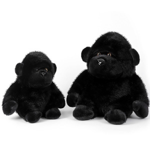 Peluche chimpanzé noir, poupée d'imitation, adorable couple roi et reine noirs, figurine cadeau pour étudiants - Product Image 6
