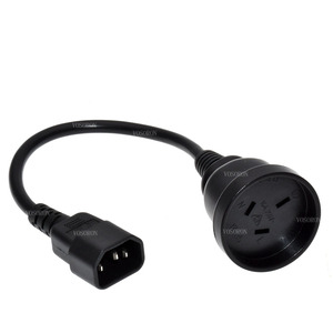 IEC 320 C14 nam cắm để SAA Úc AU 3pin nữ cáp mở rộng điện, <span class=keywords><strong>Power</strong></span> <span class=keywords><strong>Adapter</strong></span> dây cho PDU PSU USP,1ft - Product Image 4