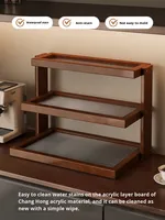 Support à tasses de bureau en acrylique, style antique, à 3 niveaux, étagère de rangement multi-niveaux, support à tasses pour table à manger, présentoir d'angle pour café, Dingshuai