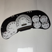 Film Overlay Pengganti Touchgoal TG-CD-09 Universal untuk Panel Instrumen Mobil, Pemasangan Permukaan untuk Kecepatan MPH, RPM, Bahan Bakar, Suhu Oli