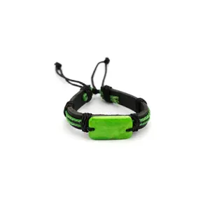 Pulsera de cuero bicolor, merchandising personalizado - Product Image 2