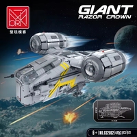 XMORK 032002 MOC Nave spatiale Couronne 4453 pièces, vaisseau de guerre interstellaire science-fiction, ensemble de blocs de construction DIY