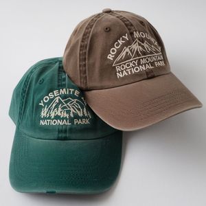 Fabricant de casquette brodée du parc national chapeau nature de voyage lavé chapeau de camping chapeau de montagne de voyage sur la route casquette de randonnée - Product Image 4