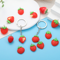 12 styles rouge fraise charme pour boucle d'oreille collier pendentifs bricolage artisanat fabrication de bijoux accessoires W349
