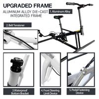 Vélo aquatique gonflable à pontons plats, 1 place, cadre en aluminium avec tapis flottant avant, pour les excursions en station, pliable, de Chine, Lumark