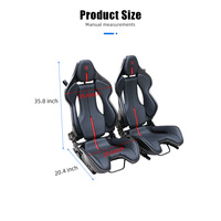 Siège de voiture en cuir et fibre de carbone rouge personnalisable de qualité supérieure pour Ferrari SF90-458-488-812-F8 296GTB
