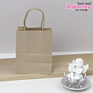Sac en papier kraft brun de haute qualité avec poignées XS Taille 13x8x13.5cm 20/40FT Standard Caractéristique écologique de la Thaïlande 0204027 - Product Image 3