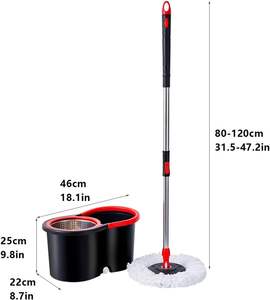 Serpillère Magique Rotative à 360 Degrés avec Seau – Ensemble de Nettoyage Domestique Rond – Meilleure Vente du Fabricant en Gros - Product Image 2