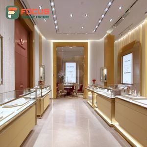 High Visibility Jewelry Store Interior Display Wood Frame Jewelry Shop Display Cabinet - Product Image 4