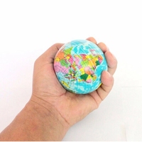 Globe terrestre de 6,3 cm, outil éducatif précoce pour bébés, balle géographique pour enfants, carte du monde, balle rebondissante anti-stress pour bébés
