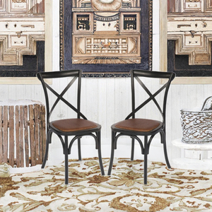 เก้าอี้ไม้เหล็กสไตล์วินเทจทันสมัยคุณภาพสูง พับได้ ดีไซน์พนักพิงไขว้ วางซ้อนกันได้ เหมาะสำหรับใช้ในบ้าน บาร์ ร้านอาหาร งานแต่งงาน และงานอีเว้นท์ให้เช่า - Product Image 3