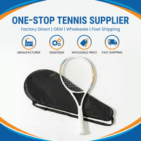 Raquette de tennis extérieure ultra-légère en aluminium de 27 pouces avec logo personnalisé pour un swing rapide et une maniabilité accrue