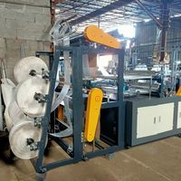 Máquina Automática para Fabricación de Bolsas de Camiseta GBD-E1000 de Cuatro Canales con Sellado en Caliente y Corte en Frío