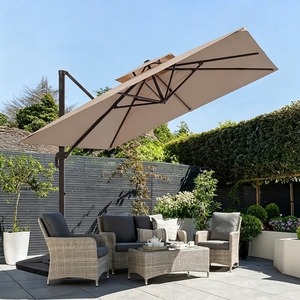 Parasol cantilever moderne, pliable, portable, imperméable 3M, avec <span class=keywords><strong>toile</strong></span> pare-soleil - Product Image 4