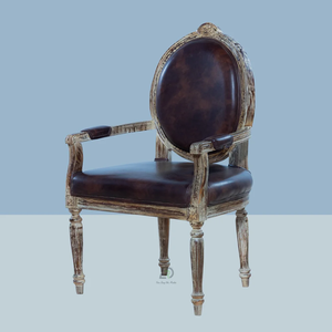 Fauteuil en bois de Sheesham sculpté à la main, classique, rembourré, style antique, pour hôtels et décoration intérieure - Product Image 1