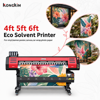 Impresora Eco Solvente Comercial Kongkim de 6 pies (1.8m) con Doble Cabezal I3200 para Servicios de Impresión y Rotulación