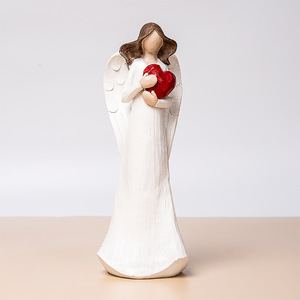 Décoration de bureau artistique peinte à la main en résine synthétique, style européen, motif Fée des fleurs, Déesse du cœur - Product Image 3