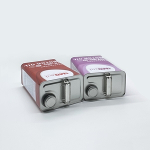 Boîte en fer blanc carrée/rectangulaire de 4 L pour huile moteur avec bouchon à vis, logo personnalisé, prix de gros - Product Image 4