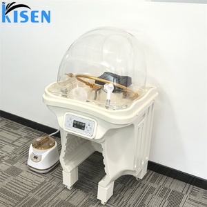 KISEN Évier de lavage de tête portable moderne, équipement de salon, bac à shampoing avec équipement de spa pour atelier et salon de beauté, avec LED - Product Image 3