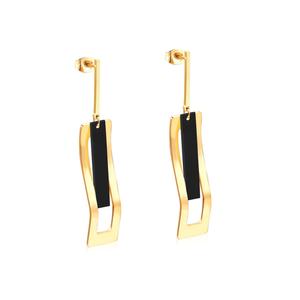 2022 New Design Popular Black and White Shells Elegant 18K Gold Plated Plating Drop Earrings Wedding/date/show Wear Earring - Product Image 4