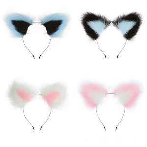 Koreanische Version Beast Fox <span class=keywords><strong>Cat</strong></span> Ears Pelz Stirnband Niedlicher Plüsch Katzen ohr Fox Ear Cosplay Haarband für Cosplay Enthusiast - Product Image 1